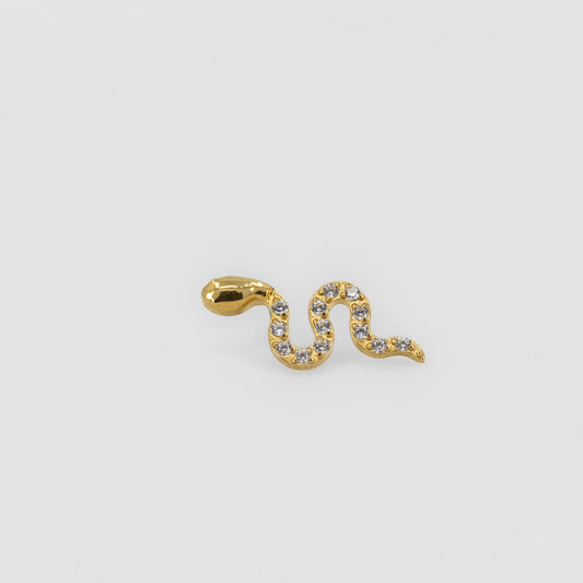 Diamond Snake Flat Back Stud